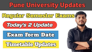 Pune University Updates| Exam Form Date Extended | Timetable Update | Sppu