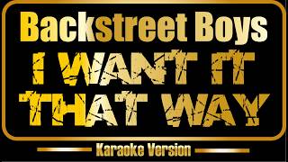 Download lagu Backstreet Boys | I Want it That Way (karaoke) original   backing vocals