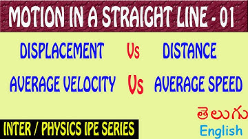 MOTION IN A STRAIGHT LINE 01/DISPLACEMENT & DISTANCE/ CLASS 11/PHYSICS