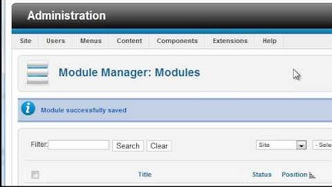 Joomla 1.7/1.6 Tutorial - Lesson 9 - Modules