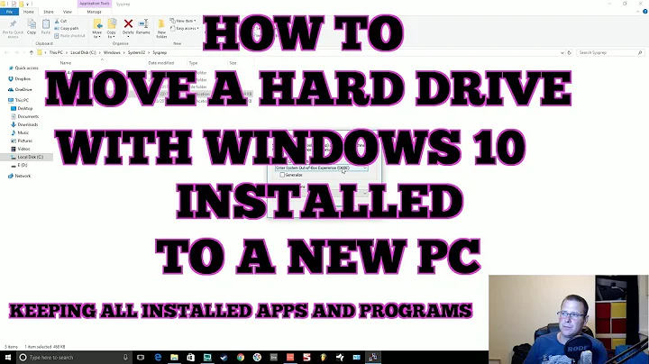 How to Move a Hard Drive With Windows 10 Installed to A New PC (With new Hardware) 2017