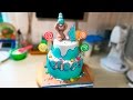 Двухъярусный детский торт с мишкой / Bunk children's cake with Teddy bear - Я - ТОРТодел!