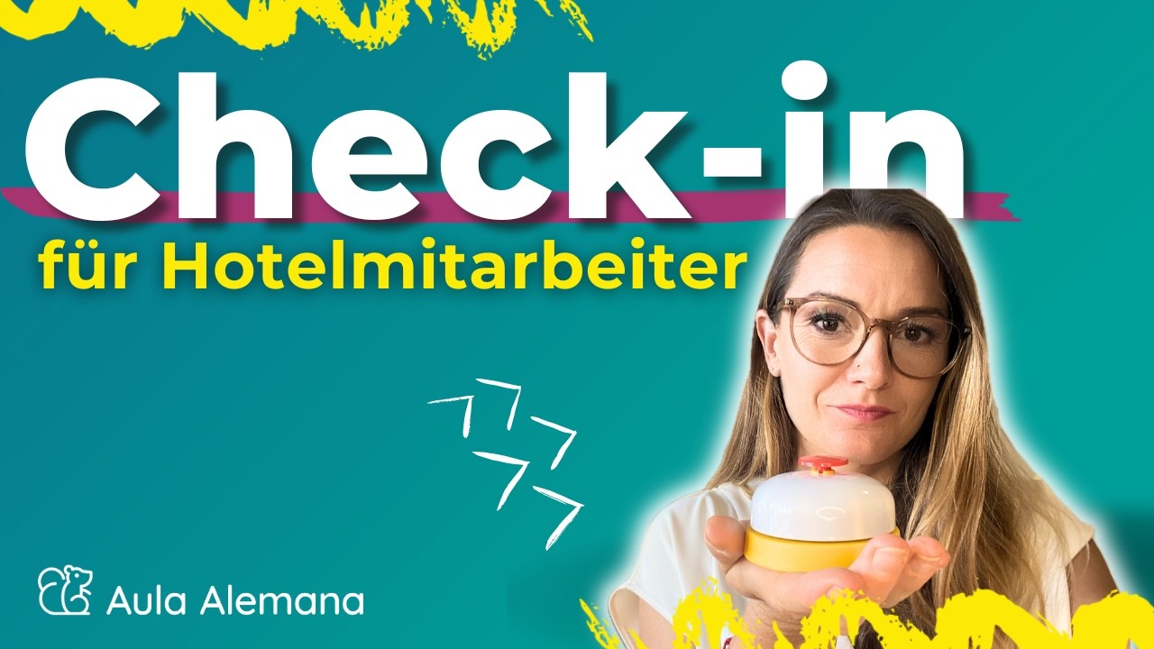 Check-in im Hotel auf Deutsch 🏨 Einfaches Rollenspiel für Anfänger + kostenloses PDF #deutschlernen