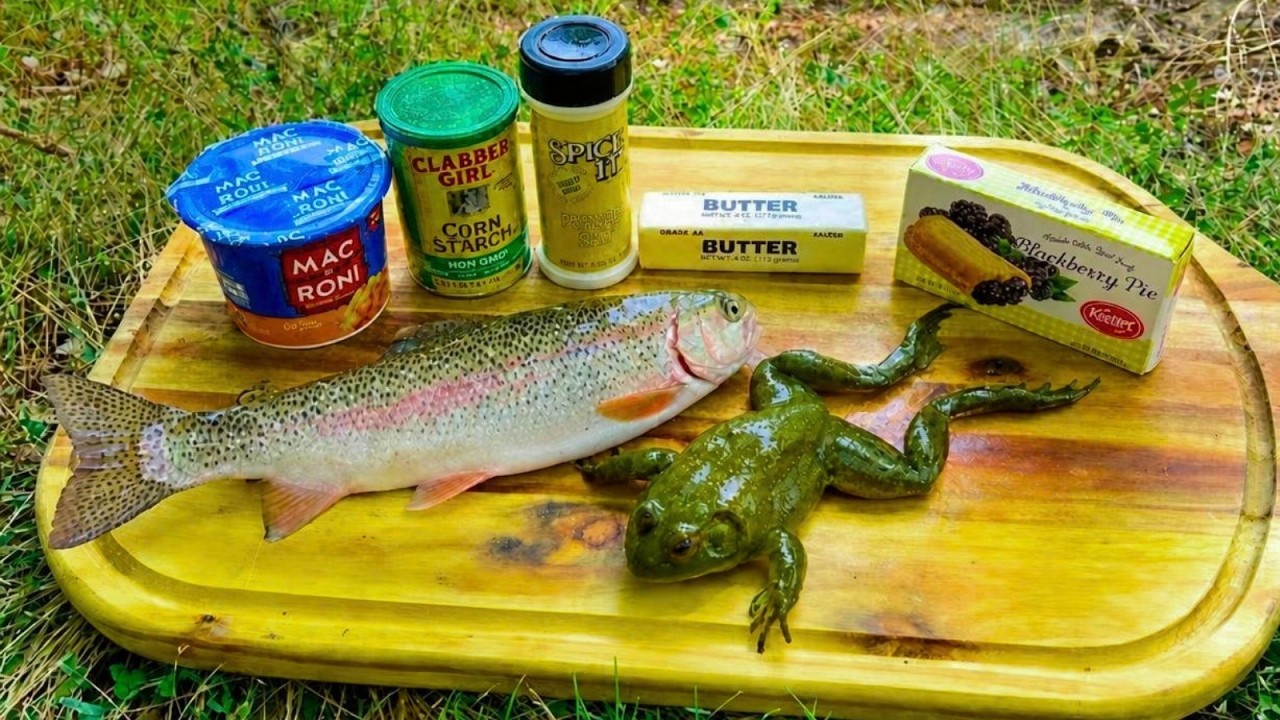 Combo Rainbow Trout and Frog Catch n' Cook!