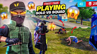 First Time Playing 😱 Solo Vs Squad In Grandmaster 🔥 25+ Kills Booyah ? - Free Fire 🔥