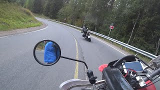 Street fighter vs Enduro. Triumph STREET TRIPLE, Honda XR650R