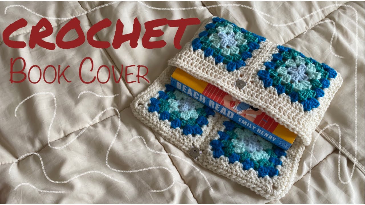 DIY crochet book cover