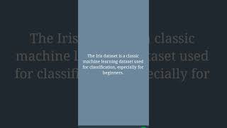 Machine Learning: Iris dataset introduction