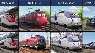 What If Real Trains Looked Like Pixar Characters? Real-Life vs Animation