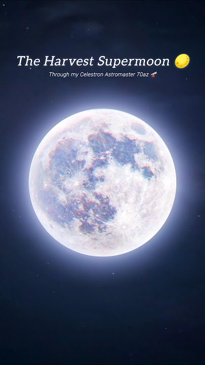 🌕 First Supermoon of 2025 Up Close | Harvest Supermoon Through Telescope