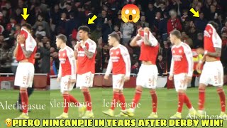 😳Unseen :Piero Hincapie Burst Into Tears After Derby Win,Tears Of Joy Or The Own Goal Scored?🤔