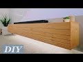 How to build a floating media console w undermount leds  diy woodworking
