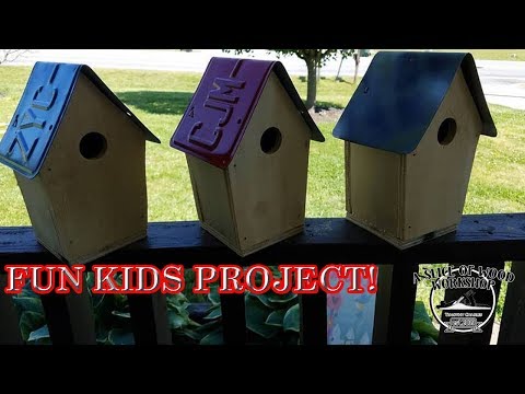 A Kids Project | License Plate Birdhouses