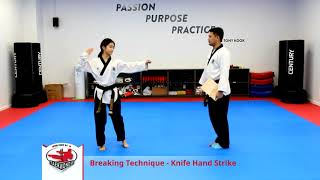 Orange Belt Breaking Technique: Knife Hand Strike