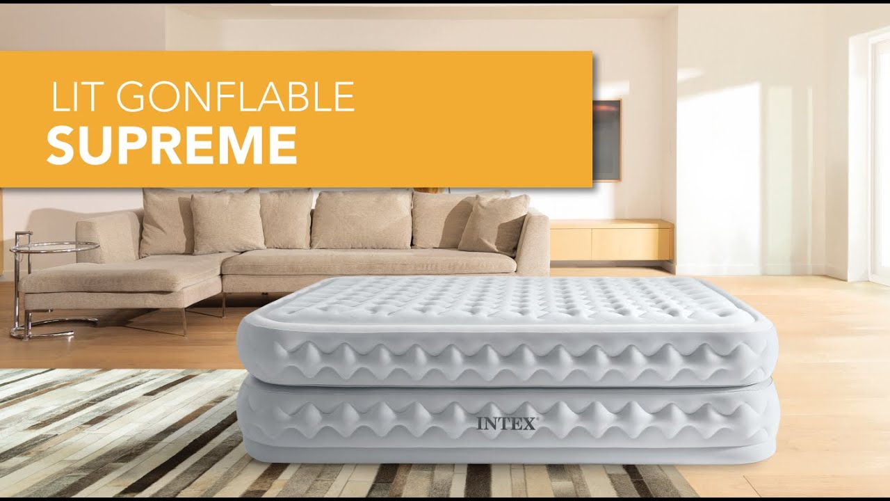 Matelas gonflable Supreme Fiber Tech 1 place - Intex