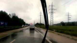 Autobahn A1 bei Oftringen unter Wasser