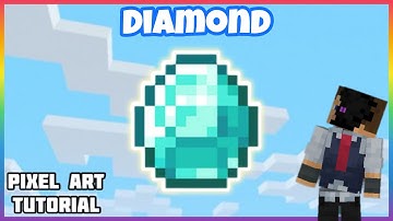 Diamond Pixel Art Tutorial • Minecraft