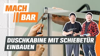 Duschkabine mit Schiebetür einbauen und abdichten | OBI