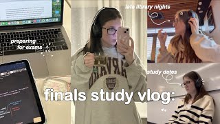 STUDY VLOG  preparing for finals, late library nights, study dates & productive days in my life