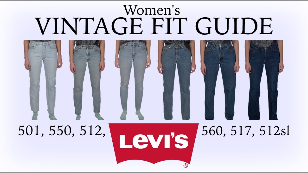 Women's Vintage Levi's Jeans Fit Guide (501, 512, 550, - YouTube