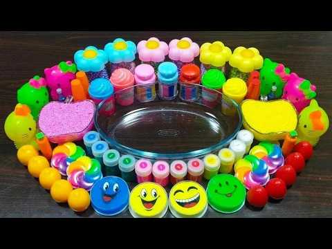 Mixing random things into glossy slime ! Satisfying slime video ! Alex slime !!!