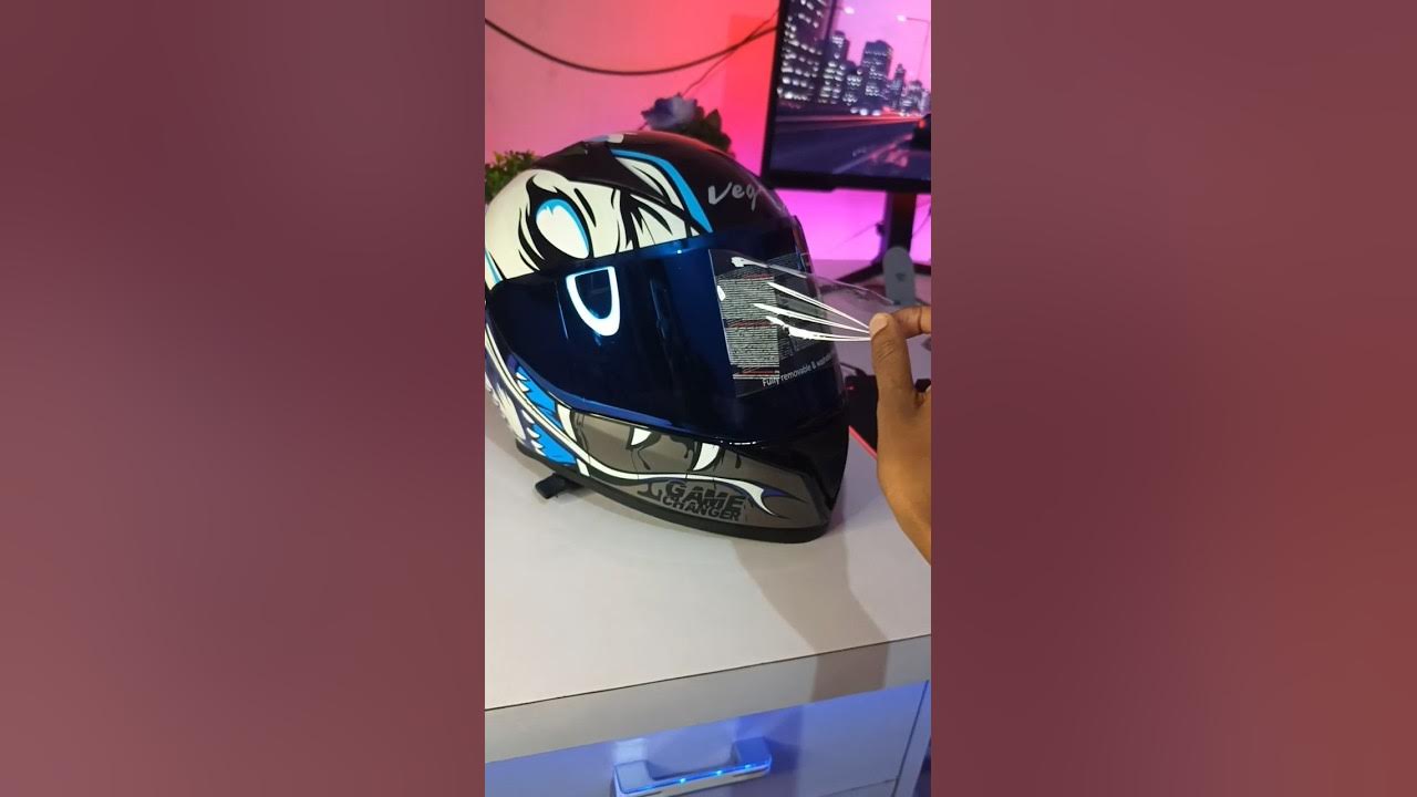 Vega Game Changer Helmet Unboxing🔥Blue visor glass😃 YouTube