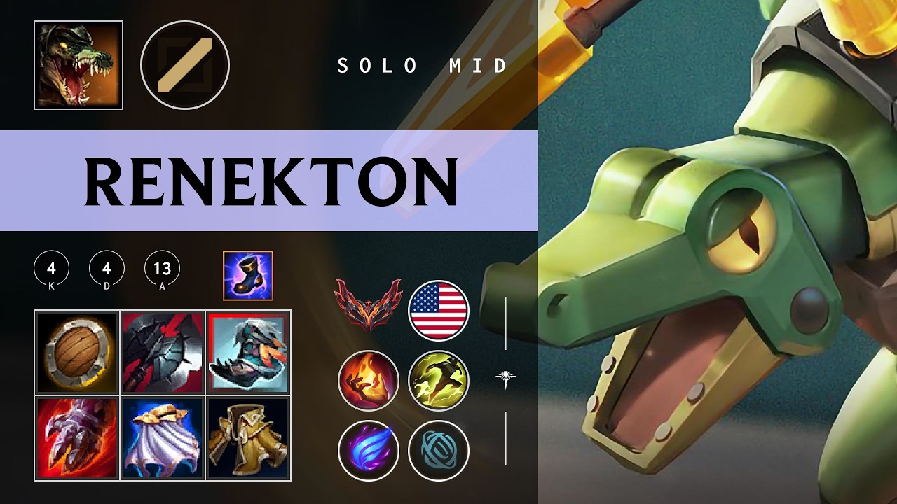 Renekton Mid vs Vel'Koz - NA Grandmaster Patch 26.04