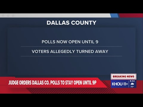 Dallas County polls stay open until 9 p.m. after voters allege issues ...