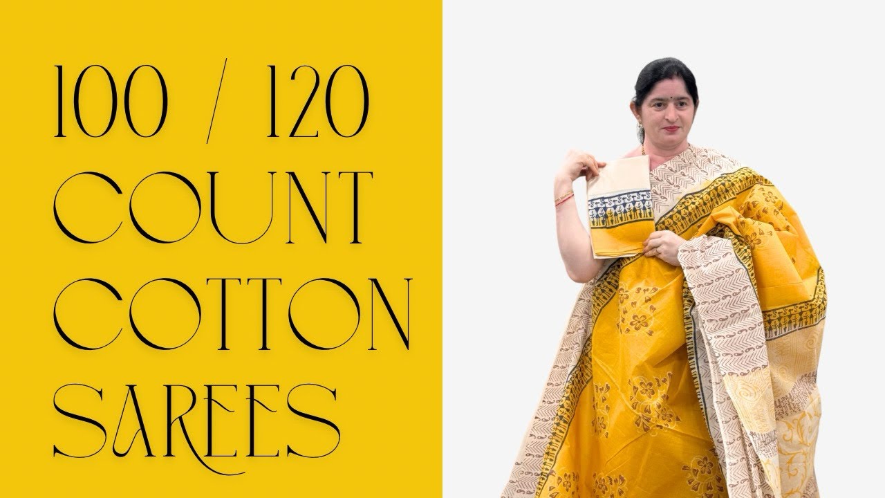 100 & 120 Count Pure Cotton Sarees from Lalith Prints! at ₹1150 / 1550  + Shipping ✨💫 8885533515 📍