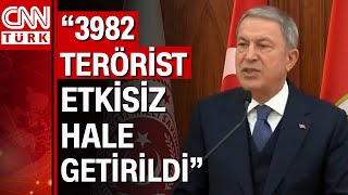 Milli Savunma Bakanı Hulusi Akardan Kritik Açıklama 3982 Terörist Etkisiz Hale Getirildi
