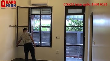 THI CÔNG LẮP ĐẶT CỬA LƯỚI CHỐNG MUỖI INOX HỆ MỞ QUAY