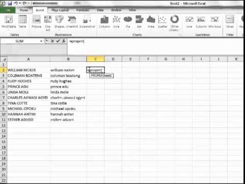 Change Case of a Text in MS Excel all Edition (Upper,Lower, & Proper)