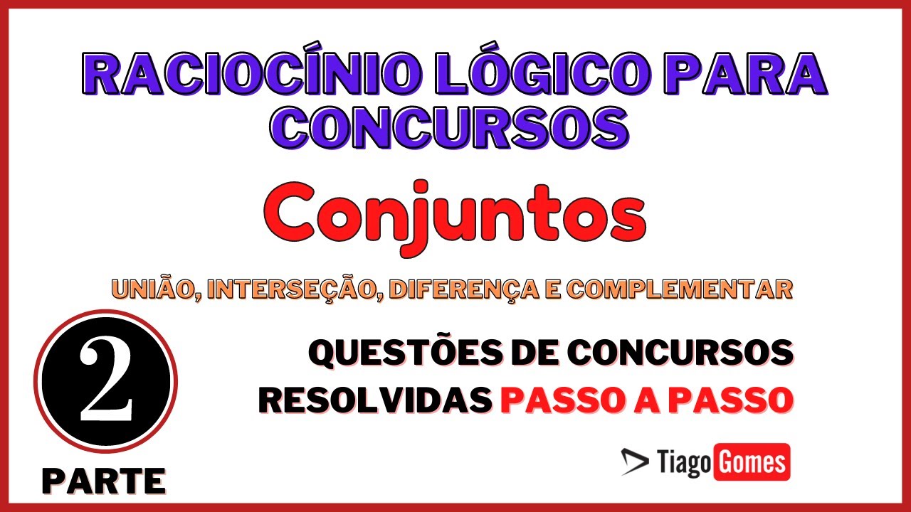 Conjuntos para Concursos  Ebook 01 União, interseção, diferença e complementar - Questões de 11 à 20