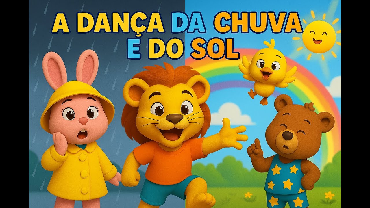 A DANÇA DA CHUVA E DO SOL ☔☀️ | Turma do Leléo - Música Infantil Divertida e Educativa