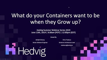 Summer Webinar Series - Containers