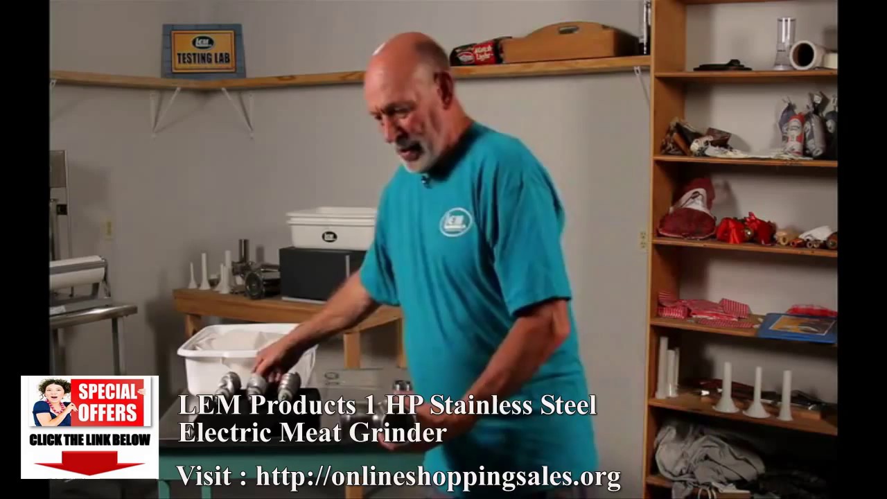 LEM ELECTRIC MEAT GRINDER!^ LEM PRODUCTS 1HP Stainless Steel ELECTRIC