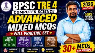 BPSC TRE 4 Computer Science Marathon 🔥 | Advanced Mixed MCQs | DS + TOC + CN + SE #tre4