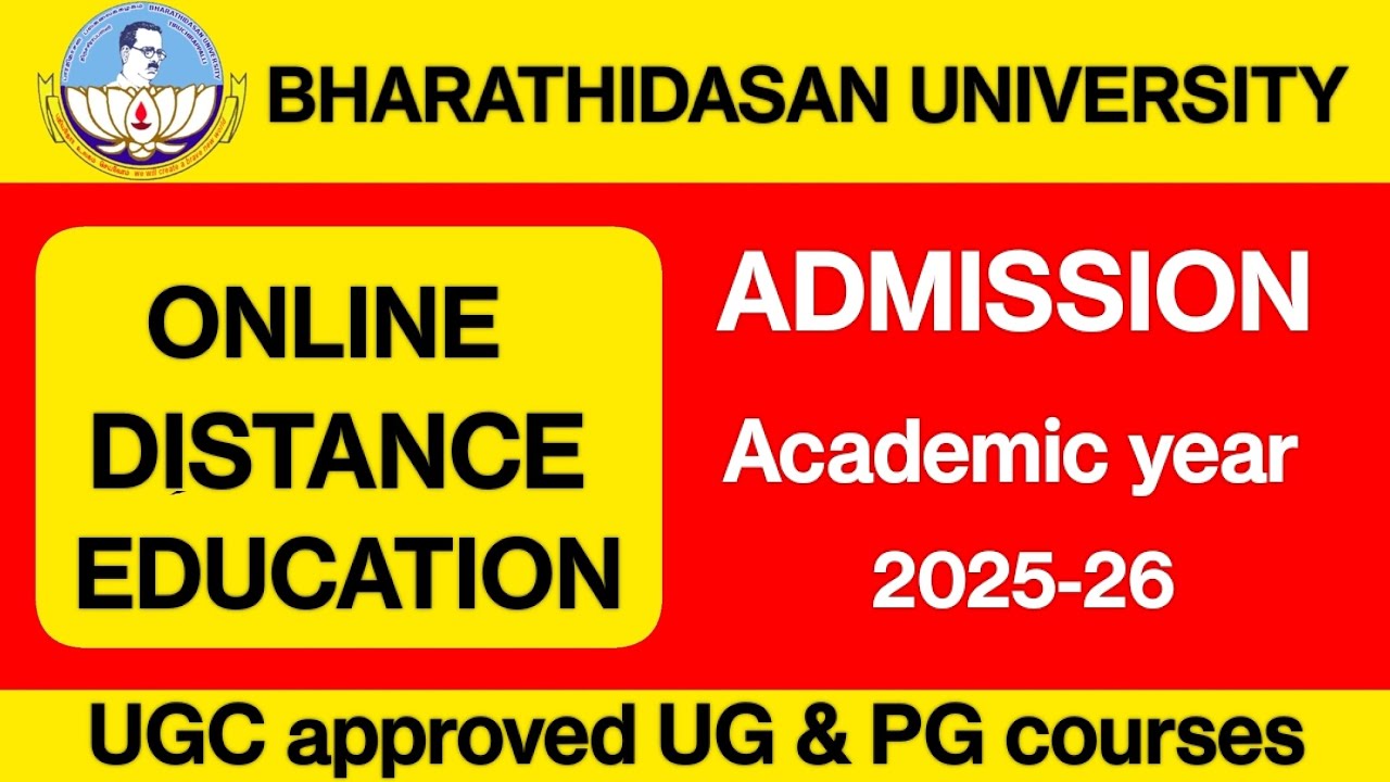 Bharathidasan University distance education admission 2025-26