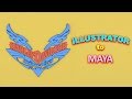 How to convert 2d Illustrator image into Maya 3d