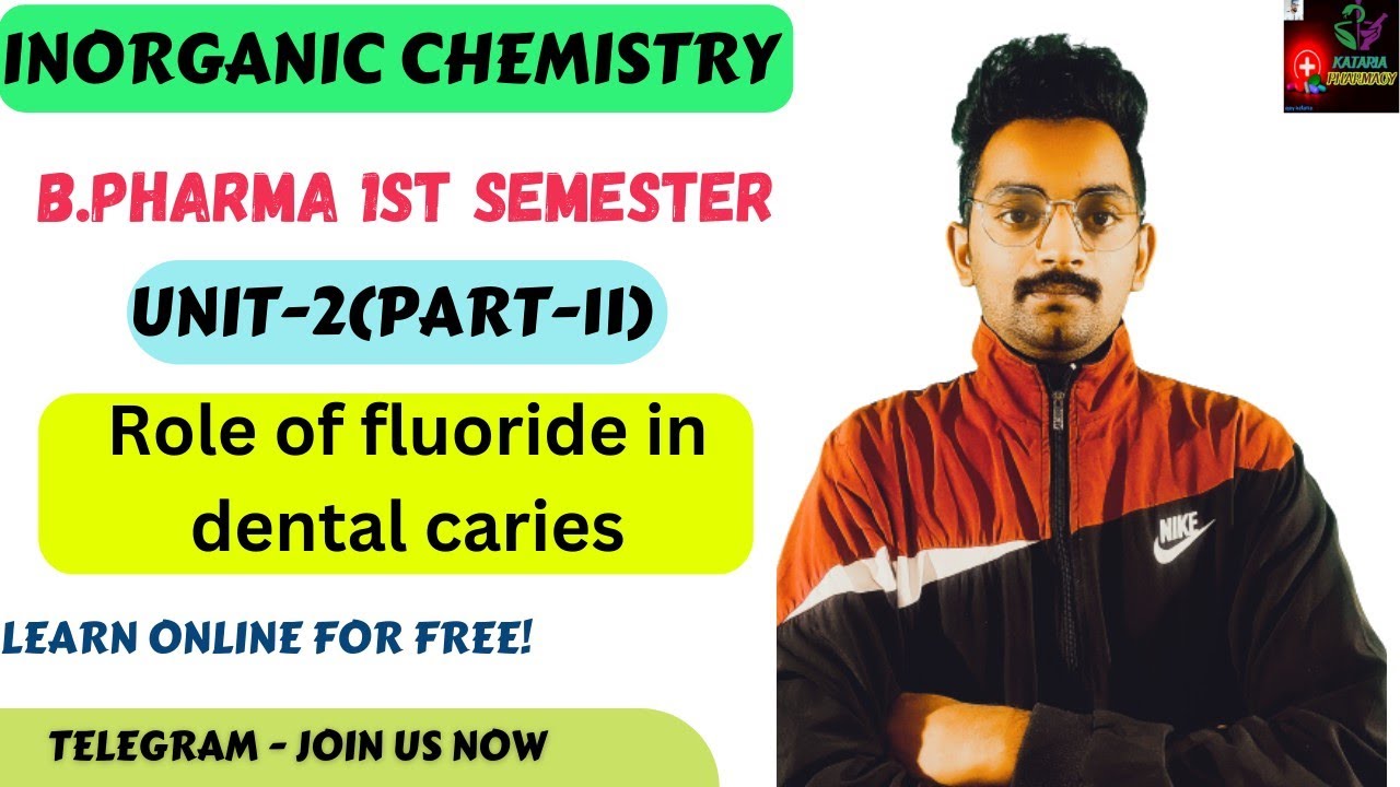 Role of fluoride in dental caries, chemistry, Unit2(part12