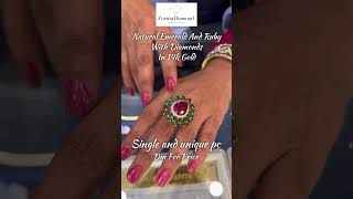Celebrity 💚❤️✨ Natural Emerald & Ruby Ring with Diamonds – A Royal Affair! 💎👑 #luxuryjewelry Net Worth
