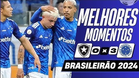 Gol de Barreal Botafogo 0 x 3 Cruzeiro   Melhores Momentos COMPLETO   Brasileirão 2024