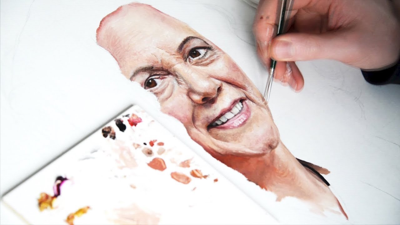 Portrait Painting Hyperrealism Step By Step Realtime And Speed Painting Youtube