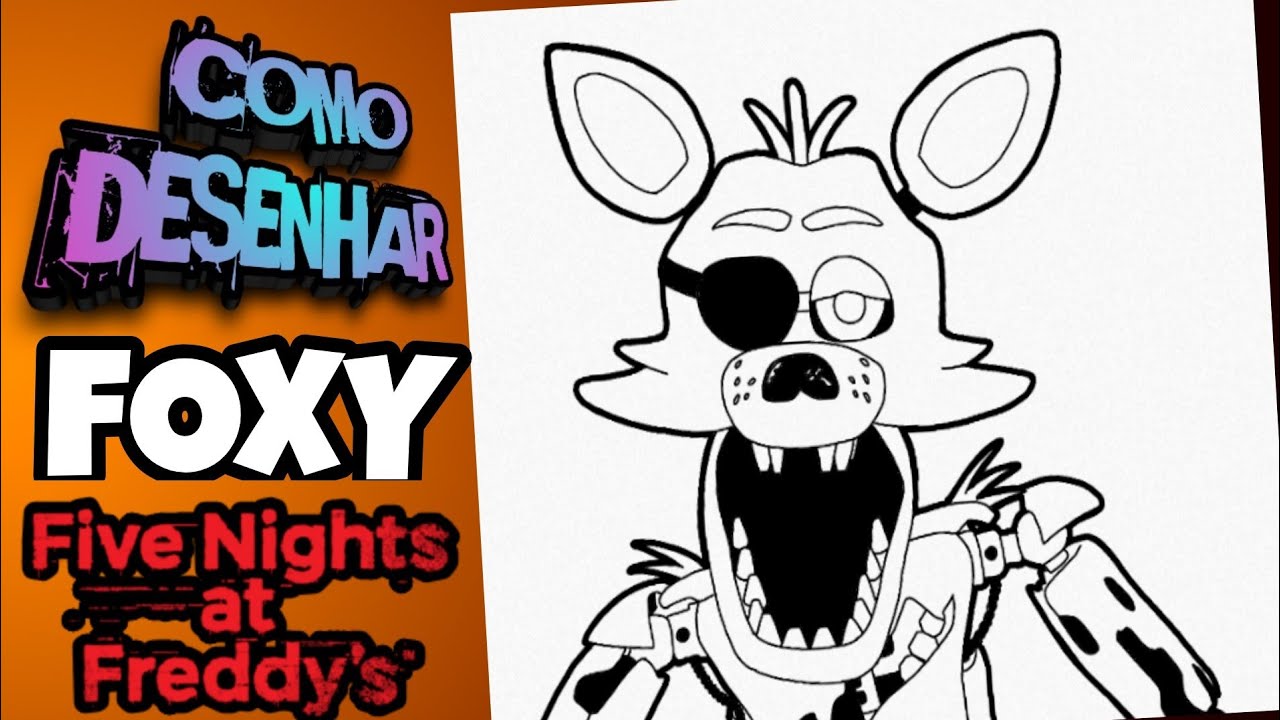 COMO DESENHAR O FOXY DO FNAF MUITO FÁCIL Y PASSO A PASSO