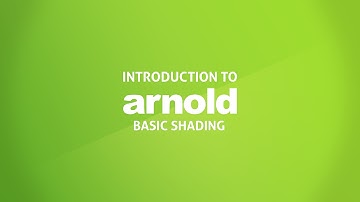 Introduction To Arnold Render : Basic Shading