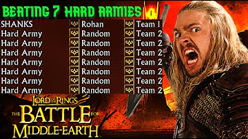 1 VS 7 Hard Army | No Castle Needed! | BFME1 Patch 1.06 Gameplay