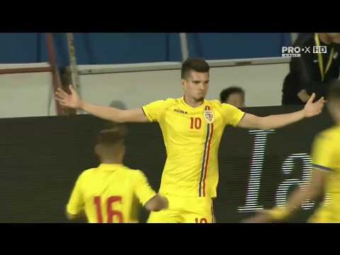 Gol marcat din corner de Ianis Hagi în România - Bosnia la Euro U21