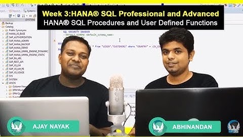 HANA® SQL Procedures and User Defined Functions