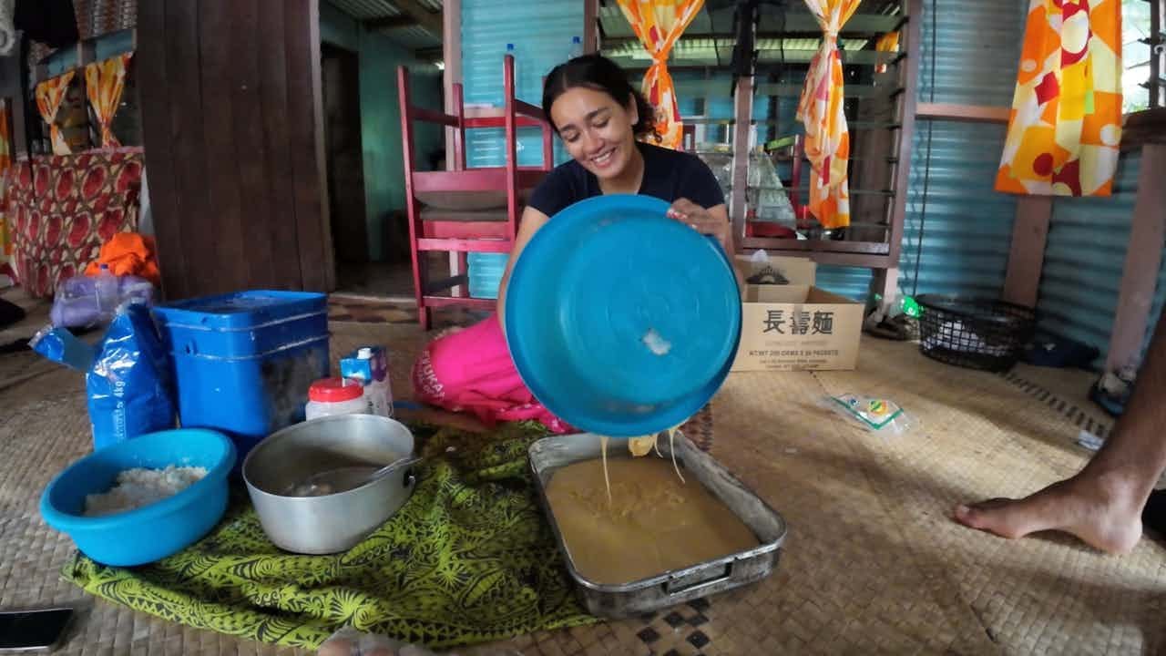 Мои братья и сестры пекут датский пирог в деревне🥮🇫🇯🇩🇰
