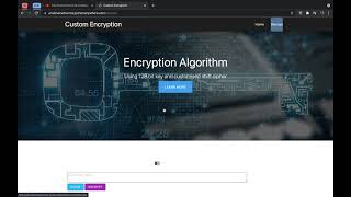 Custom Encryption-Decryption  Web App